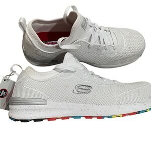 Skechers Work Women Comp Toe Shoes 9.5 White‎ Air-Cooled Memory Foam Slip Resist